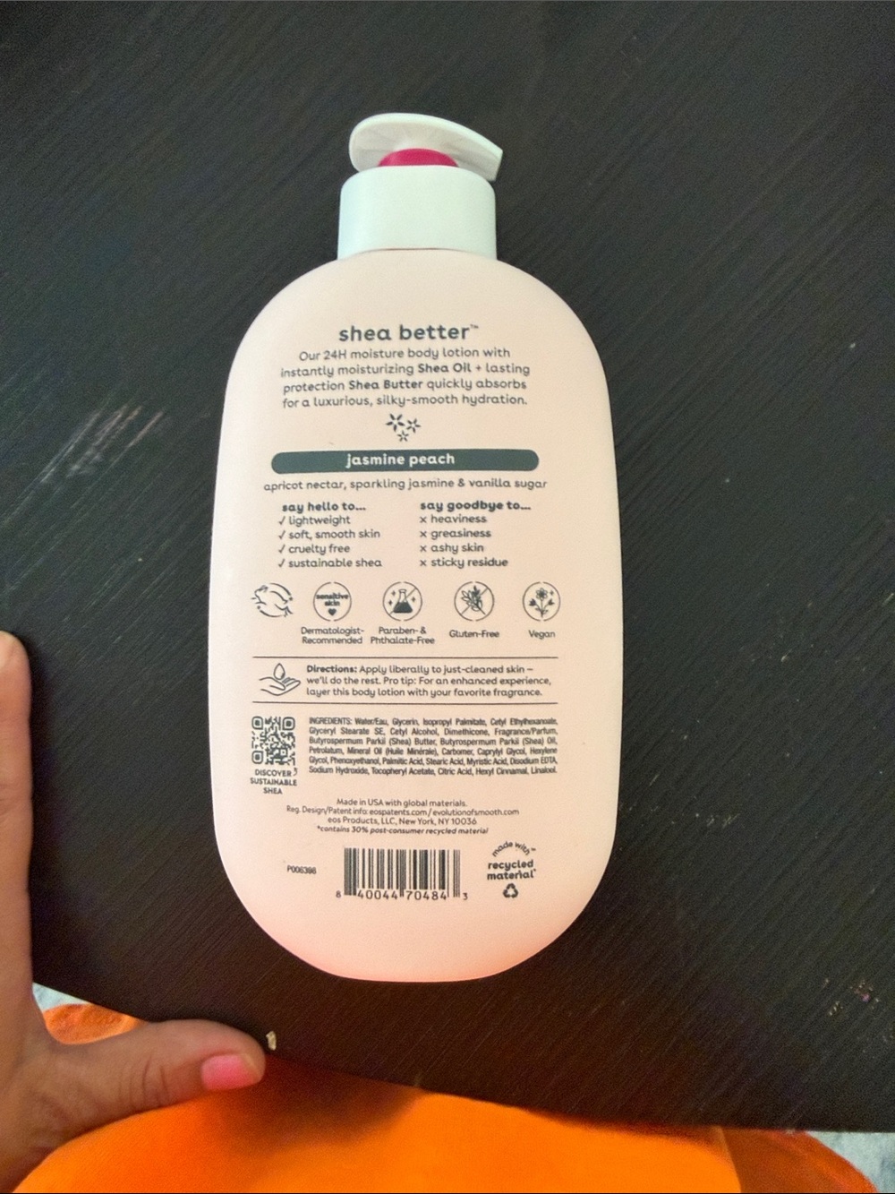 NWT eos Jasmine Peach 24H Moisture Body Lotion - 16 oz - Picture 2 of 2